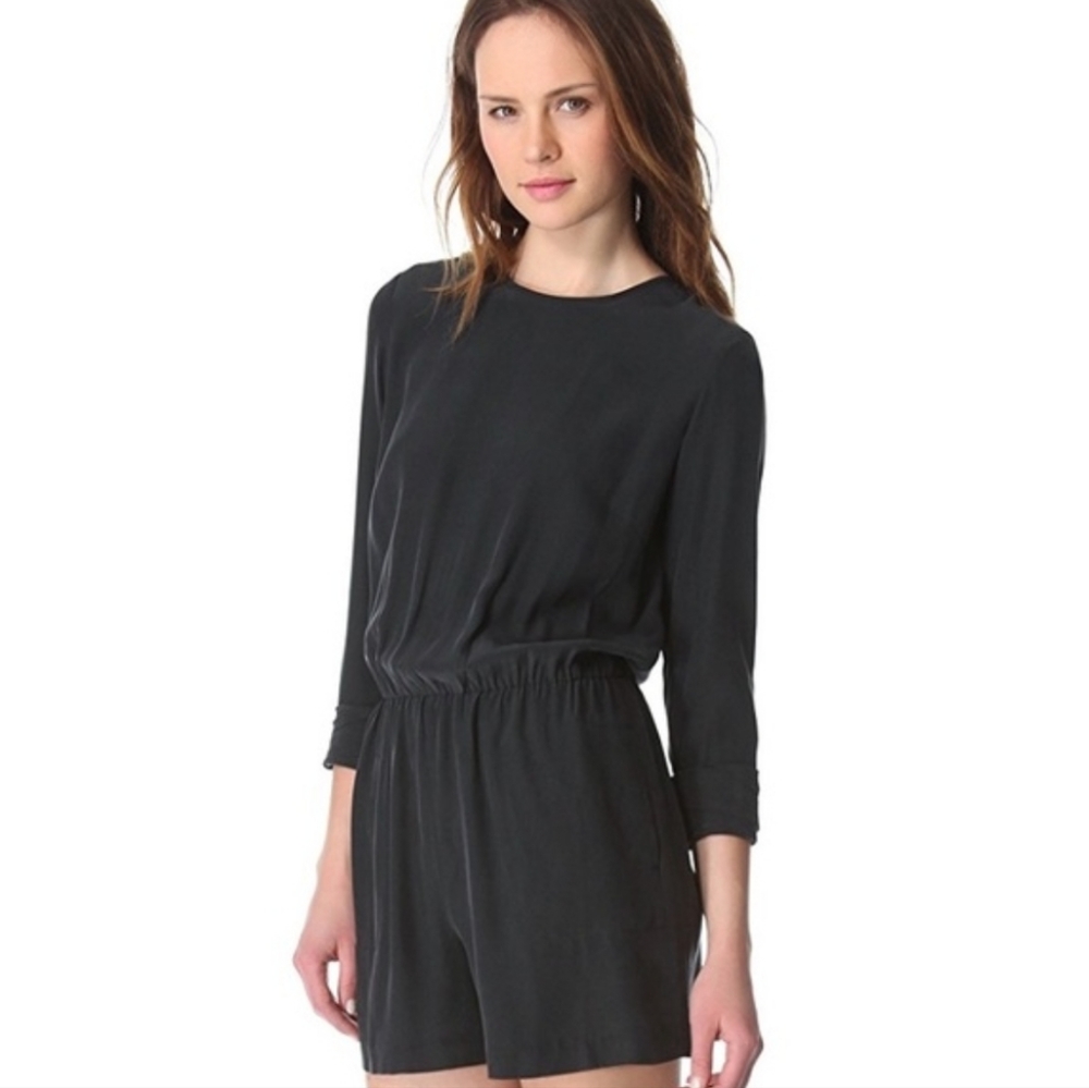 CLUB MONACO BLACK LONG SLEEVES ROMPER SIZE 4 - Picture 3 of 12